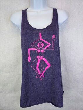 American Apparel 50/50 Yoga Tank Top Women’s XL Purple Pink Graphic Sporty Boho